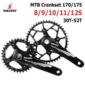 WUZEI MTB 크랭크셋 170 175mm 산악 자전거 스프로킷 104BCD 네로우 와이드 체인링 체인셋 8 9 11 12단 캔