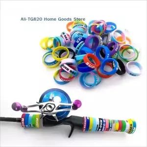 TG820 20pcs 낚싯대 손잡이 보호 케이스 루어 실리카 젤 로드 클립 O자형 링 프로텍터 미끄럼 방지 태클