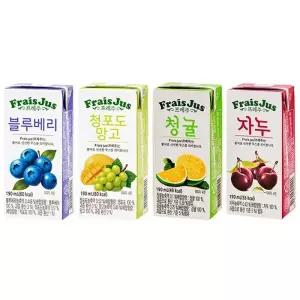 프레주 테트라팩 블루베리24개+청포도망고24개+청귤24개+자두24개 190ml 96개
