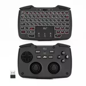 Rii RK707 PC/Raspberry pi2/Android TV 용 24GHz 무선 휴대용 게임 컨트롤러 키보드 마우스 콤보 기능