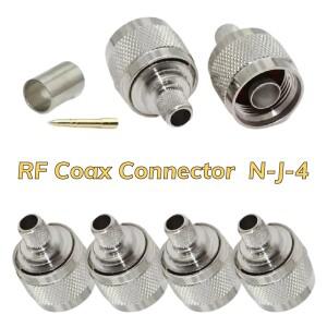 너트 크림프 L16 N RG59 LMR240 CNT240 케이블 플러그 RF 동축 스트레이트 황동 니켈 커넥터