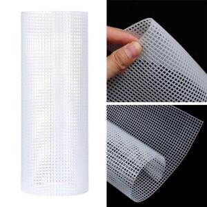 DIY 내구성 있는 공예용 비닐봉투 메쉬 그리드 검정색 흰색 캔버스 가방 시트 33x50CM매트 카펫 러그