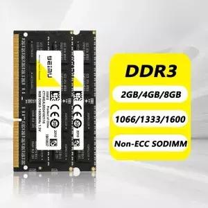 DDR3 4GB 노트북 메모리 램 PC3 1.5V 1066 1333 1600 1866Mhz 1.35V 8500 10600 12800 비 ECC 소디미