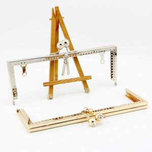K433 세트 오거 버드 헤드 버클 걸쇠 잠금 펜던트 지갑 프레임 20.5CM 스퀘어 골드/실버 diy 액세서리