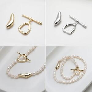 1피스 14K 골드 도금 불규칙한 링크 버클 걸쇠 쥬얼리 DIY 만들기 용품 황동 소재 액세서리