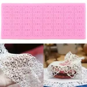 레이스 케이크 테두리 실리콘 금형 클레이 수지 퐁당 장식 도구 DIY 웨딩 초콜릿 Gumpaste