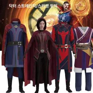닥터 스트레인지 프레 크리스마스 프린트 의상 여성 동물 소품 성인 망토 점프슈트 용