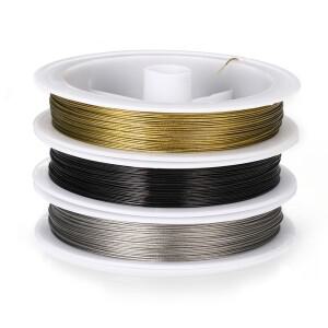 7-35 미터/롤 스테인레스 스틸 와이어 0.3/0.45/0.5/0.6mm 타이거 테일 비딩 코드 보석 찾기위한 저항력있
