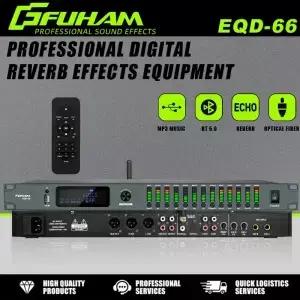 FUHAM EQD66 가용 가정용 프리 스테이지 이펙터 마이크 KTV 디지털 리버브 USB 블루투스 하울링 카라