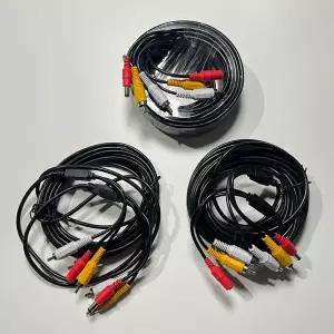 RCA 남성-남성 비디오 전원 케이블 CCTV 보안 카메라 연장 케이블 RCA 오디오 비디오 포노 전원 공급선 5m