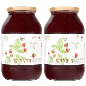 대용량 달콤한 과일 딸기잼 1.3kg 2개입 홈베이킹 샌드위치 식빵 브런치 스프레드 샌드위치재료 브런치재료