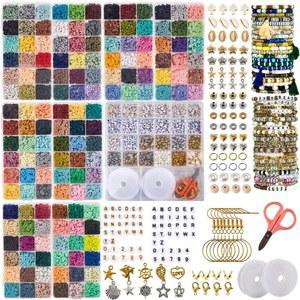 BOX BEADS 어스 클레이 144가지 청소년을 위한 비즈 키트 여아 팔찌 세트 공예 포함 우정 완벽한 제작 주얼리 색상의 만들기 31050피스