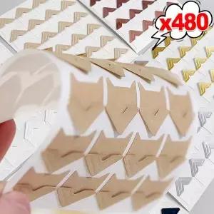 24480Pcs DIY 사진 앨범 및 Scrapbooking에 대 한 코너 스티커 빈티지 크래프트 종이 프레임 장식 세공