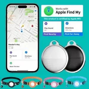 미니 GPS 트래커 시스템용 Find My 앱 스마트 블루투스 로케이터 찾기 가방 분실 방지 목걸이