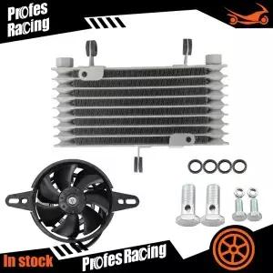 알루미늄 오토바이 엔진 쿨러 및 팬 냉각 라디에이터 25CC250CC 더트 바이크 ATV용 8 열