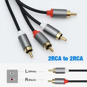 2 RCA - 1쌍 인터커넥트 오디오 케이블 (TV  HDTV  서브우퍼  라우드스피커  사운드 박스  자동차 HIFI 스
