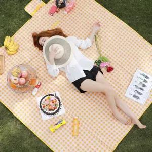 한강돗자리 피크닉돗자리매트 나들이매트 접이식 피크닉 매트 옐로우 체크