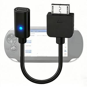 플스호환 비타 1000 컨트롤러용 PD USB C 케이블  PS 콘솔 전원 와이어 충전 어댑터 타입 LED 변환