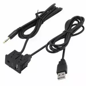자동차 오디오 설치용 차량 AUX USB 어댑터 플러시 마운트 커넥터 마운팅 2V 전압 호환성
