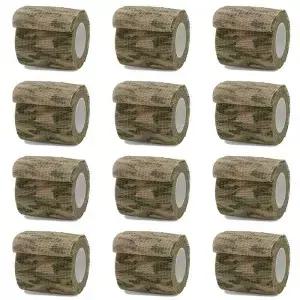 6Pcs 잔디 위장 스포츠 자기 접착 성 탄력 붕대 랩 테이프 Elastoplast 무릎 지원 패드 손가락 발목 손바닥