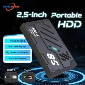 휴대용 외장 하드 드라이브 25인치 USB 30 메카 스타일 RGB HDD 60G/250G/320G/500G/750G/TB PC Mac