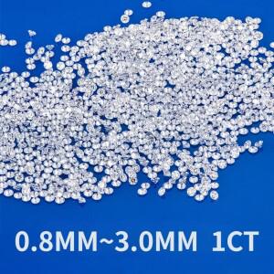 DEF VVS-VS 최상급 랩그로운 다이아몬드 0.8mm ~ 3.0mm 라운드 브릴리언트 풀컷 루스