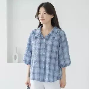 엄마옷 마담4060 주름이중카라 여성 데일리 셔츠 -RBL2606048-