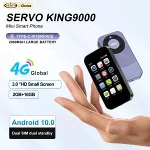 SERVO KING9000 미니 포켓 안드로이드 스마트폰 듀얼 SIM 4G LTE RAM 2GB ROM 플레이 스토어 WiFi 30인치