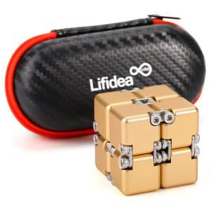 라이프아이디어 알루미늄 합금 메탈 인피니티 큐브 케이스 피젯 어린이와 장난감 (골드)