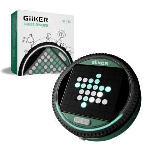 GIIKER 슈퍼 리버시 - AI 상대가 포함된 전자 전략 보드 게임 와 성인을 위한 스마트 핸드헬드 로직 퍼즐 및 두뇌 티저 3가지 모드와 500가지 챌린지가 휴대용 여행용 장난감 V5V
