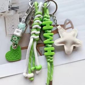릴 알파벳 비즈 키링 비즈공예 노란색 500개 5mm DIY