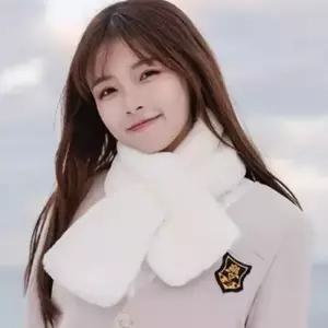 [룽스_66]겨울 기본 머플러 숏 미니 귀여운 털 목도리