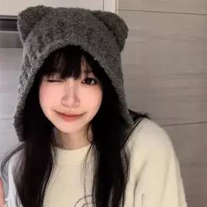 [룽스_66]귀 여성비니 니트 무지 베이직 비니 3컬러