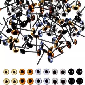 00PCS 유리 키트 혼합 색상 4/5mm 바늘 펠팅 미니 클리어 공예용 작은 구색 곰 인형 미끼 바느질 5가지