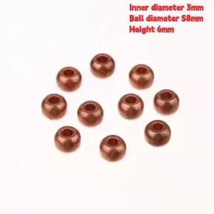 10개 3mm ID 분말 야금 자체 윤활 구형 베어링 - 6mm 높이 정밀 오일 부싱
