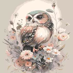 Mrnsiet Owl은 크로스 스티치 키트 초보자용 동물 스탬프 홈 데코용 니들포인트 패턴 자수 및 공예품