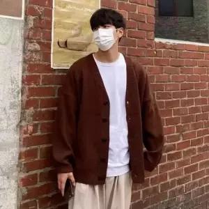 여성니트 남자 간절기 오버핏가디건 남친룩 데일리 모던한