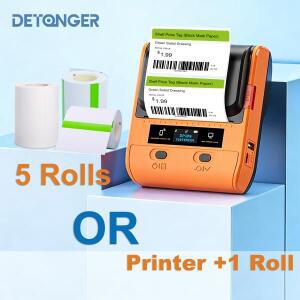 DETONGER DP30S 28-80mm  휴대용 열전사 프린터 다기능 바코드 라벨 스티커 제작기 BT 안드로이드 / iOS