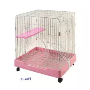 친절한탄씨 SPS s 아델라 C-223 고양이장 1단 핑크) 고양이장 고양이펜스 고양이울타리 고양이숨숨집
