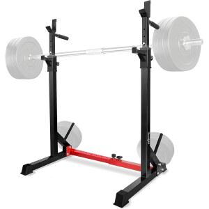 가정용 체육관용 Yes4All 스쿼트 랙, 조절 팅, 600LBS 랙 스탠드, 바벨 다기능 벤치 용량 프레스 보관 바 플레이트 스탠드 딥 스테이션, 웨이트 - 최대 가능한
