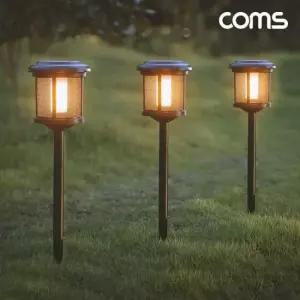 Coms 태양광 LED 정원등 호롱불 4개입