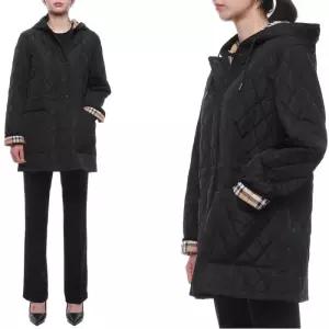 26SS 여성 퀼팅 후드 재킷 (8110531 BLACK SAND 26S)