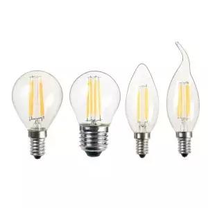 펜던트 램프용 LED 필라멘트 전구 에디슨 E27 E4 칸델라브라 G45 C35 C35L AC220V 2W 4W 8W