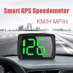 GPS KMH MPH HUD 디지털 속도계 자동차 헤드업 디스플레이 USB 큰 폰트 속도 모든 차량용 전자 액세서리