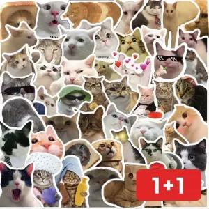 고양이 조각스티커 50p 다이어리 꾸미기 캐릭터 데코 문구