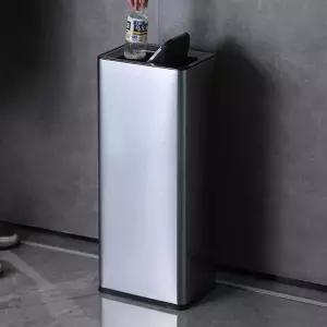 호텔 실버 30L 스테인레스 업소용 쓰레기통 스틸