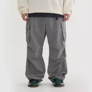 커버낫 CO2501PT04GR 남녀공용 바지 세미와이드 나일론 파라슈트 팬츠 Gray 47563