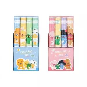 [룽스_66]LF 캐릭터 연필깍지 필기구세트 러블리4본