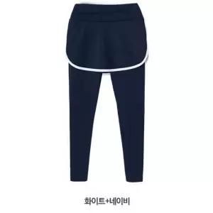 여성 요가 웨어 9부 치마 레쉬가드 레깅스 화이트블랙 스포츠 레쉬가드 (W487DD9)