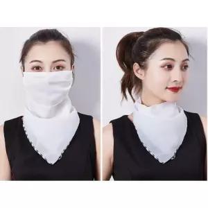 농사 얼굴 햇빛차단 일체형 쉬폰 마스크 스카프x2개 uv차단 공사장